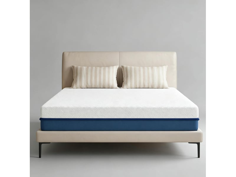 Matelas 160x200 cm 2 places en mousse à mémoire de forme au thé vert, déhoussable et lavable, fermeté moyenne  - Conforama E