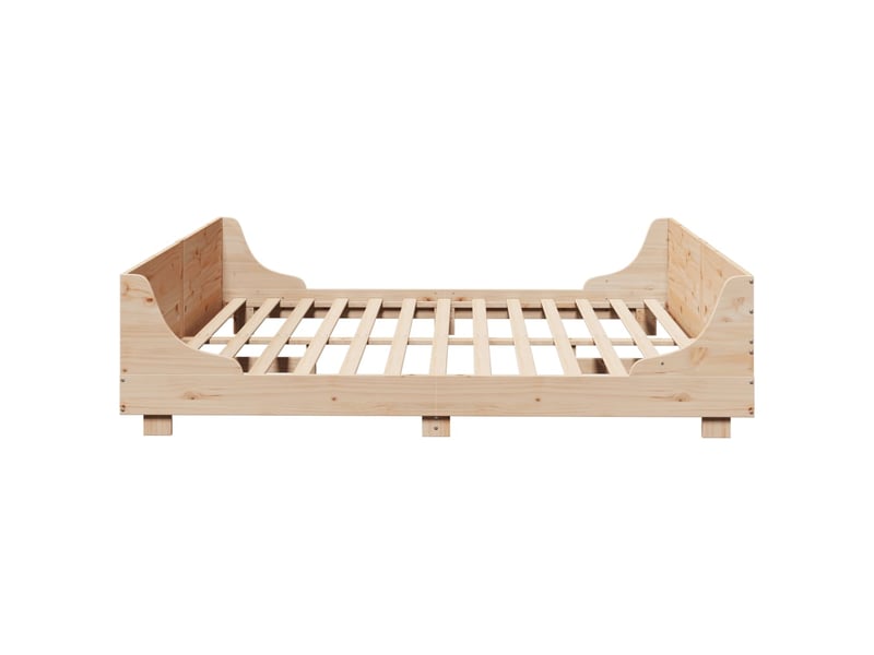  Lit double- lit adulte -  cadre de lit sans matelas 200x200 cm bois massif de pin  - Conforama D