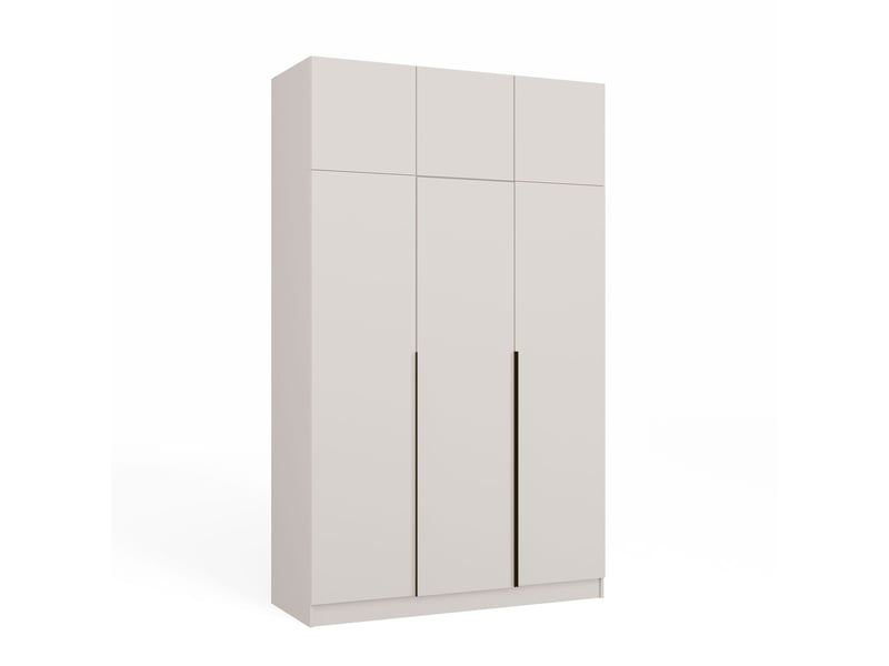  Senso 3d - armoire haute avec rehausse - portes, étagères - 150x250x56,5 cm - beige cachemire  - Conforama A