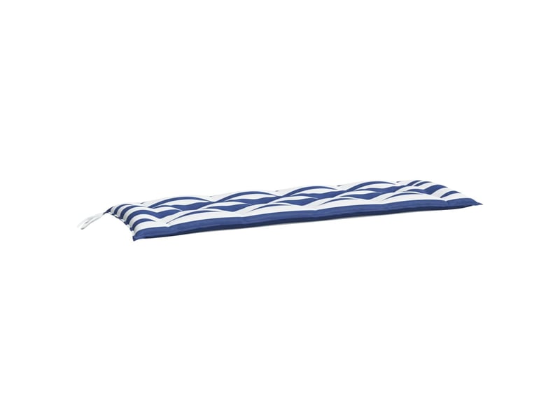  Coussin de banc de jardin, coussin d'assise rayures bleues et blanches 150x50x7cm cf52784  - Conforama A