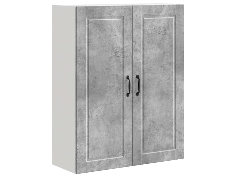 Meuble mural de cuisine, armoire de cuisine gris béton 80x31x100cm shl3374  - Conforama A