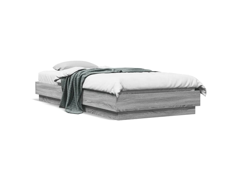  Lit simple- lit adulte -  cadre de lit sans matelas sonoma gris 90x200 cm  - Conforama A