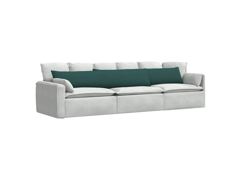  Lot de 2 coussins de canapé, coussins décoratifs tissu vert foncé 200 x 40 cm cf58984  - Conforama C