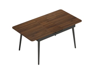 Table à manger extensible rectangulaire 4-6 pers. Design industriel