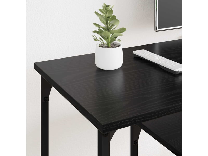  Meuble tv - banc tv - meuble de rangement chêne noir 102 x 35 x 45,5 cm  - Conforama D