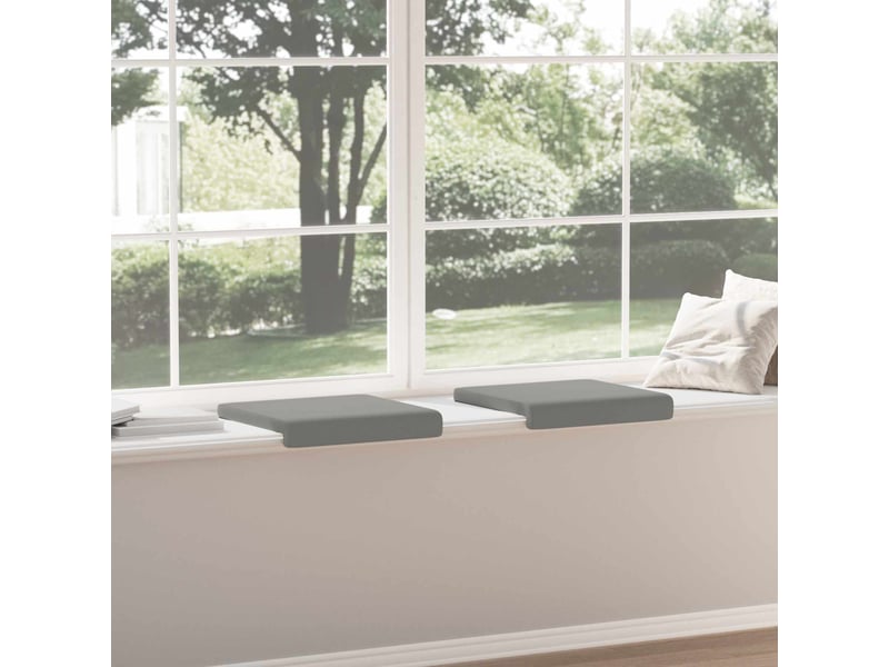 Lot de 2 coussins de banc, coussins d'assise, coussins pour chaisecanapé velours texturé gris foncé cf52547 - Conforama D