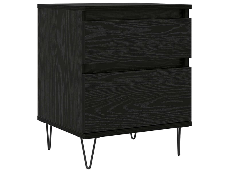  Table de chevet - table de lit chêne noir 40 x 35 x 50 cm bois d'ingénierie  - Conforama A