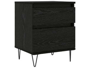 Table de chevet - table de lit chêne noir 40 x 35 x 50 cm bois d'ingénierie