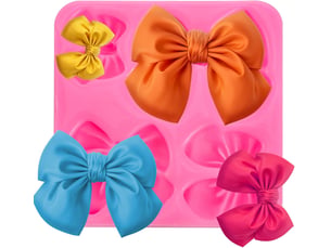 Moule en silicone en forme de nœud pour décoration de gâteau d'anniversaire, fête, mariage, bonbons, chocolats