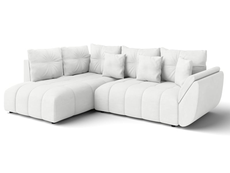 Canapé avec fonction lit corleone blanc canapé d'angle 268cm Corleone - Conforama A