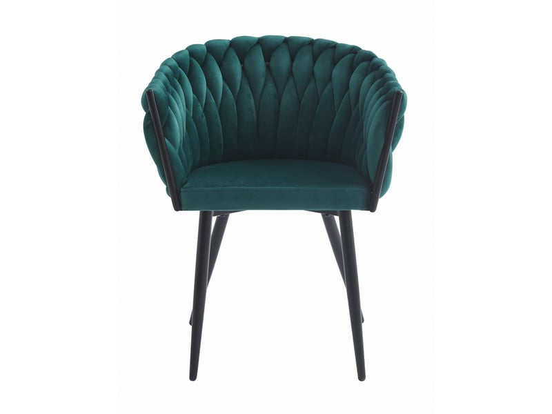 Family chaise orion - velours vert x 2  - Conforama C
