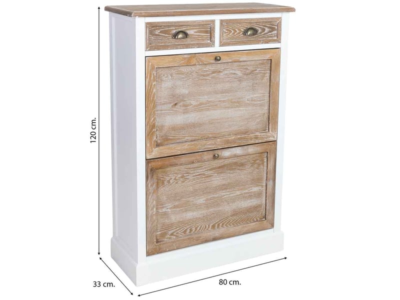  Meuble à chaussures en bois marron 80x33x120,5 cm h  - Conforama D