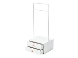 Armoire 70 × 55 × 170 cm blanche, double porte, grands rangements, poignées cartoon et pieds surélevés.