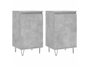 Buffets 2 pcs - bahut - meuble de rangement gris béton 40x35x70 cm bois d'ingénierie