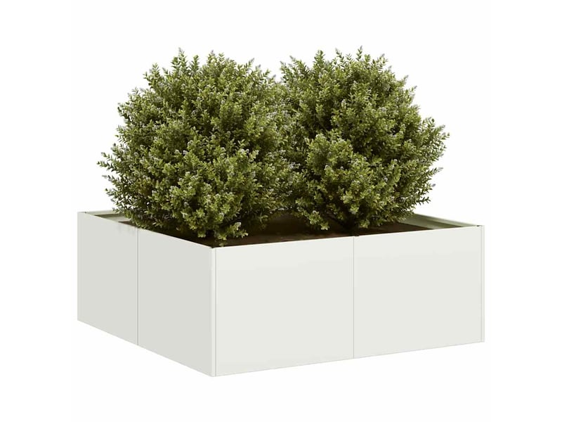 Jardinière - bac à fleurs blanc 80x80x30 cm acier - Conforama B