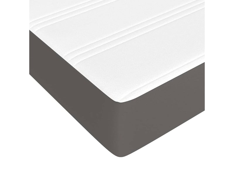  Matelas de lit à ressorts ensachés fermeté moyenne gris 120x200x20cm similicuir  - Conforama E