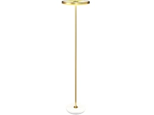 Lampadaire led 40x40x157,5 cm à 3 niveaux de luminosité avec interrupteur au pied, métal, doré