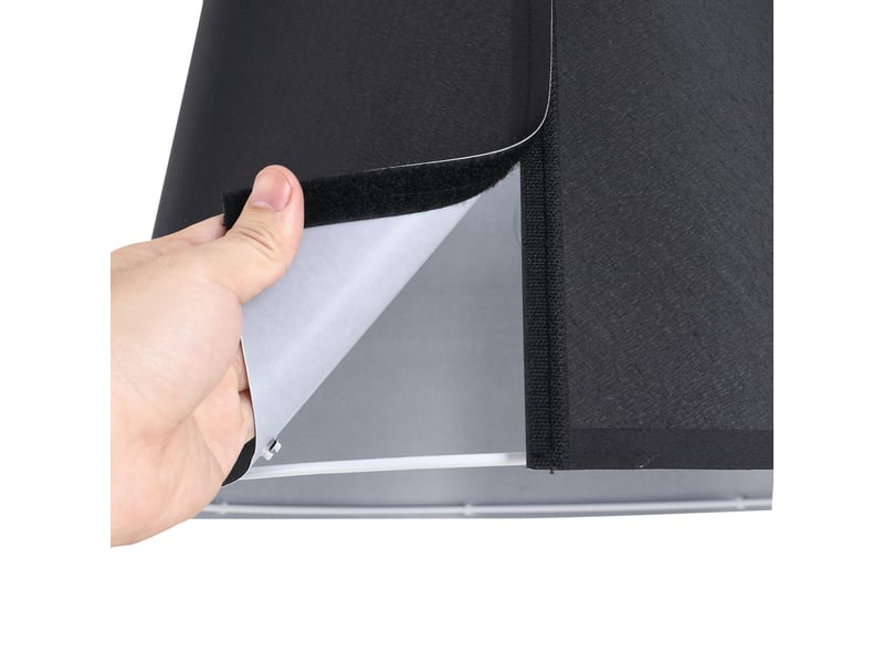  Lampadaire arc 105x47x190 cm interrupteur au pied métal noir  - Conforama D