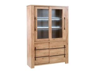 Vitrine coloris marron 4 étagère(s) <strong>ALTOBUY</strong> <strong>CARVIK</strong> - 145 cmx212 cm