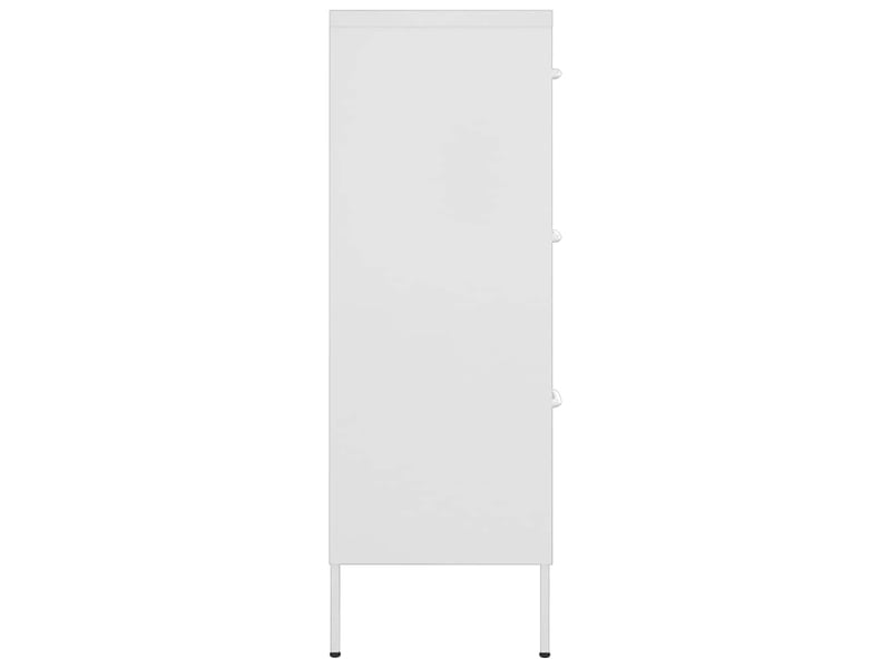  Armoire de rangement bureau, armoire à tiroirs blanc 80x35x101,5 cm acier  - Conforama D