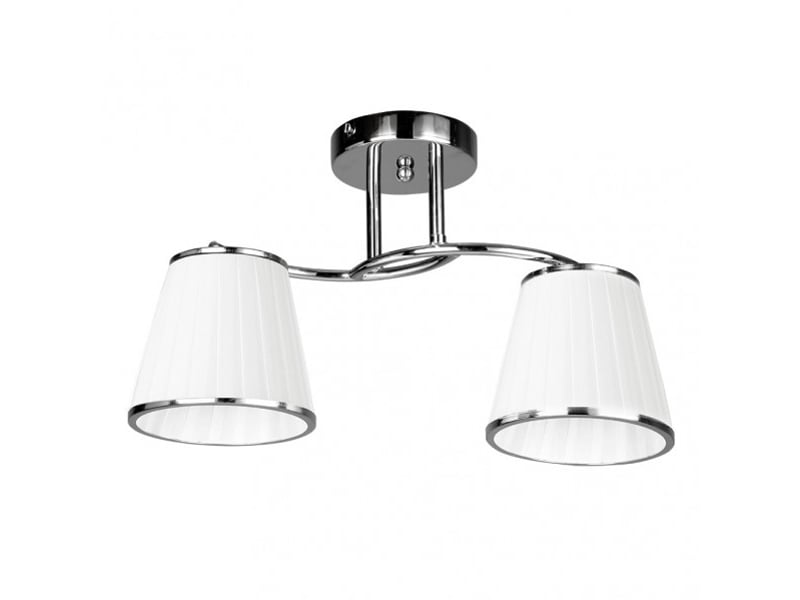  Fabrilamp lantanas, lampe classique, 2xe27, chromé et blanc, 24 x 43 x 15,5 cm 151752020 - Conforama A