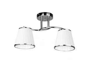 Fabrilamp lantanas, lampe classique, 2xe27, chromé et blanc, 24 x 43 x 15,5 cm