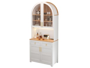 Buffet 4 porte(s) 2 tiroir(s) MODFU - 80 cm coloris blanc