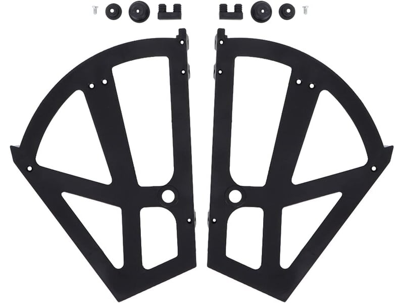  Paire de supports d'étagère à chaussures flexibles en plastique, accessoires à double couche noirs  - Conforama D