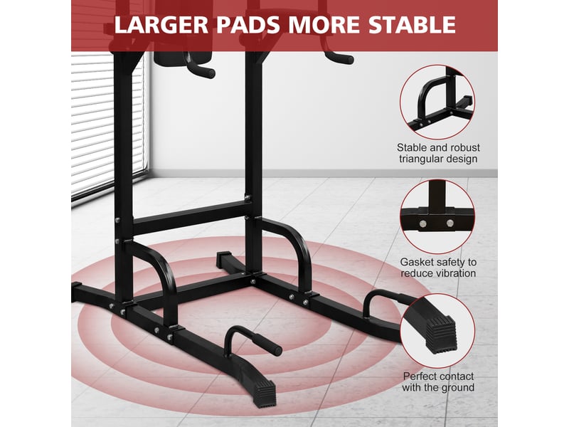  Station de musculation power tower avec barre de traction et dips, fitness à domicile  - Conforama E