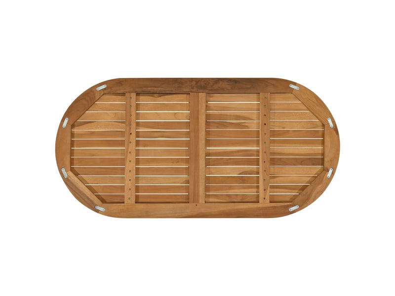  Vidaxl plateau de table ovale bois de teck massif naturel  - Conforama E