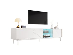 Meuble tv coloris blanc 180 cm <strong>OXEZA</strong>  <strong></strong>