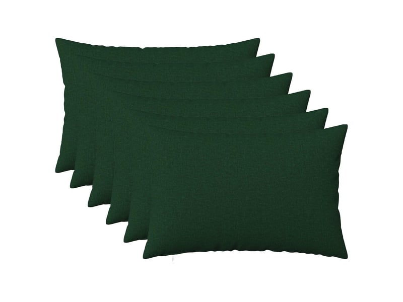  Lot de 6 coussins avec oreiller, coussins décoratifs heerlen vert foncé tissu cf50771  - Conforama B