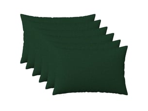 Lot de 6 coussins avec oreiller, coussins décoratifs heerlen vert foncé tissu cf50771