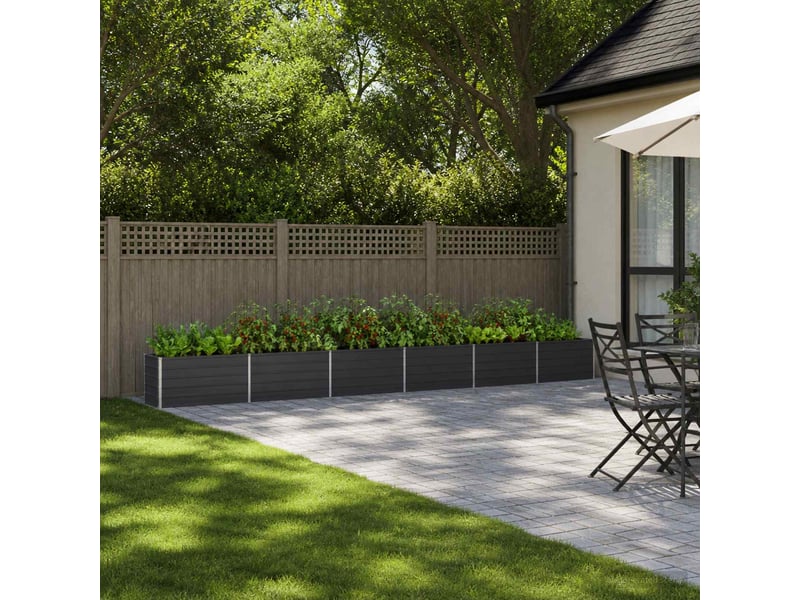  Jardinière - jardin surélevé anthracite 600 x 40 x 55 cm  - Conforama B