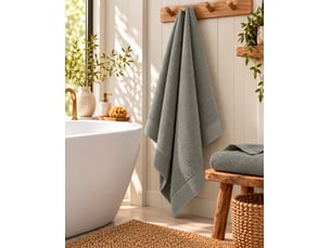 Drap de bain softy 100 x 150 cm éponge zero twist 100% coton peigné 600 gm² ardoise