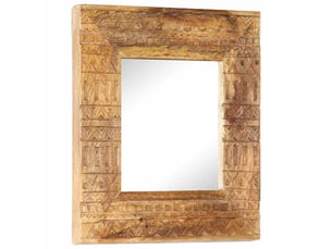 Miroir  à fixer coloris marron <strong></strong>  <strong></strong> - 50 cm x 50 cm