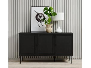 Buffet 3 porte(s) 0 tiroir(s) <strong>SELSEY</strong> <strong>Mogest</strong> - 140 cm coloris noir