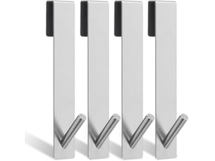 4 pièces accroche serviette salle de bain, porte de patère de sans perçage, gris