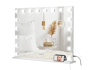 Miroir habilleuse coloris blanc - 80 cm x 62 cm