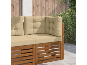 Coussin de canapé d'extérieur, coussin de chaise polyester beige 60 x 60 cm cf54022