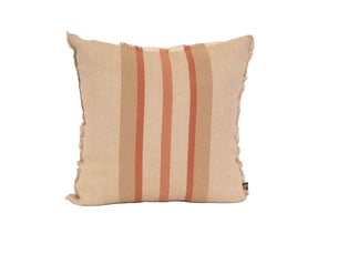 Coussin rayé en lin et coton 45x45 cm