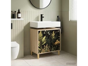 Armoire de salle de bain, meuble de rangement rhenen sonoma 60x40x60 cm