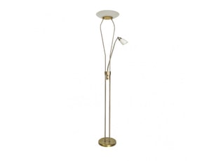 Lampadaire fabrilamp wolf led intégrée coloris cuir 178 x 31,5 x 31,5 cm
