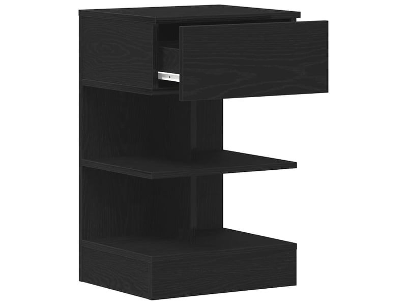  Table de chevet - cabinet de chevet - table de nuit 2 pièces chêne noir 40 x 35 x 65 cm  - Conforama E
