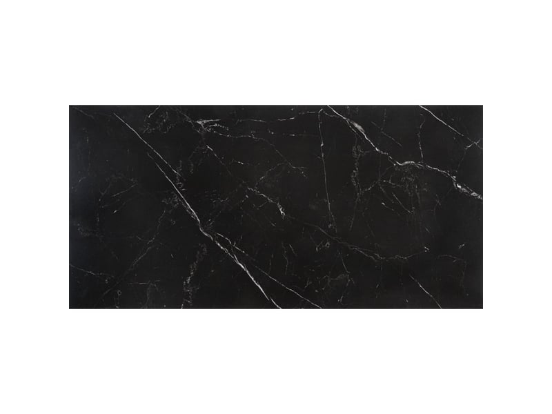 Table velena – rectangulaire 180 cm – plateau pierre frittée et acier chromé – style baroque  - Conforama E