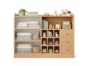 Buffet 2 porte(s) 3 tiroir(s) <strong>HAUSS SPOLE</strong> <strong></strong> - 120 cm coloris naturel