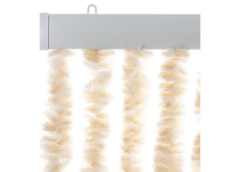  Rideau anti-mouches, moustiquaire beige et blanc 56x200 cm chenille cf43494  - Conforama D