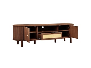 Meuble tv coloris bois foncé 175 cm   
