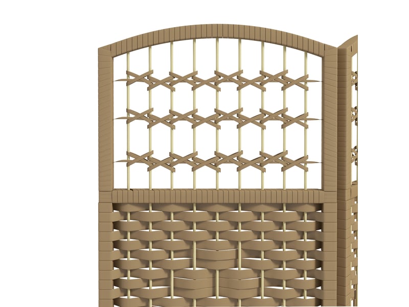  Paravent intérieur en bois séparateur de pièce cloison pliable 3 panneaux bois naturel 120 x 170 cm  - Conforama W
