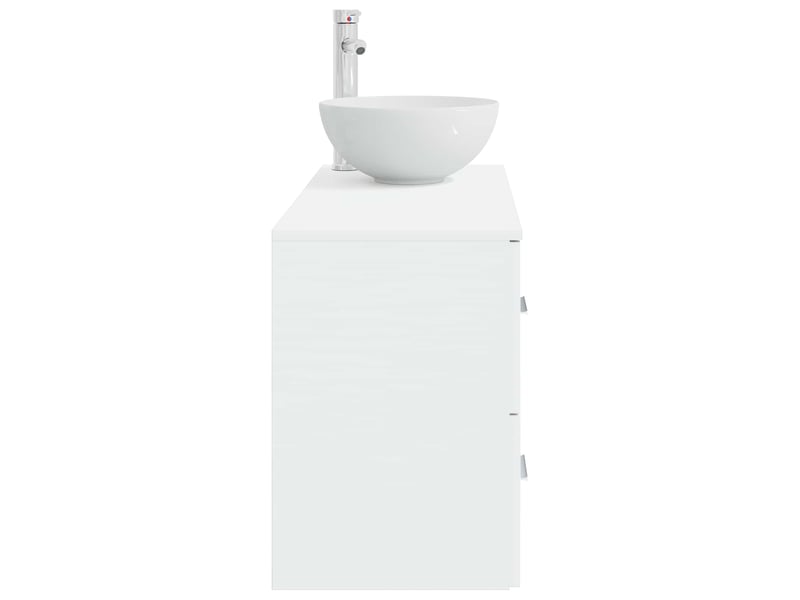 Ensemble de mobilier de salle de bain 2 pcs blanc shl7521 - Conforama D